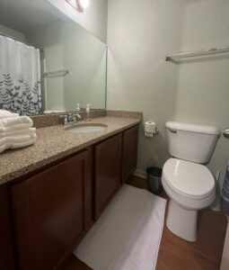 Bright, spacious bathrooms